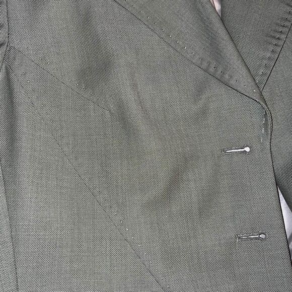 Calvin Klein Women's Collared Khaki Lux Buttoned Blazer Jacket Suit Size 14 - Picture 12 of 12